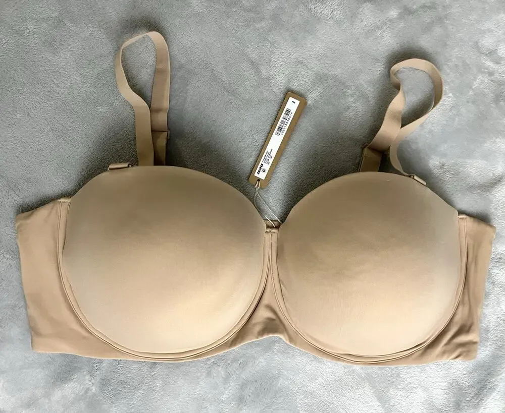 Skims 46D Fits Everybody Strapless Convertible Bra Light Sand BA-BAN-9055 NEW